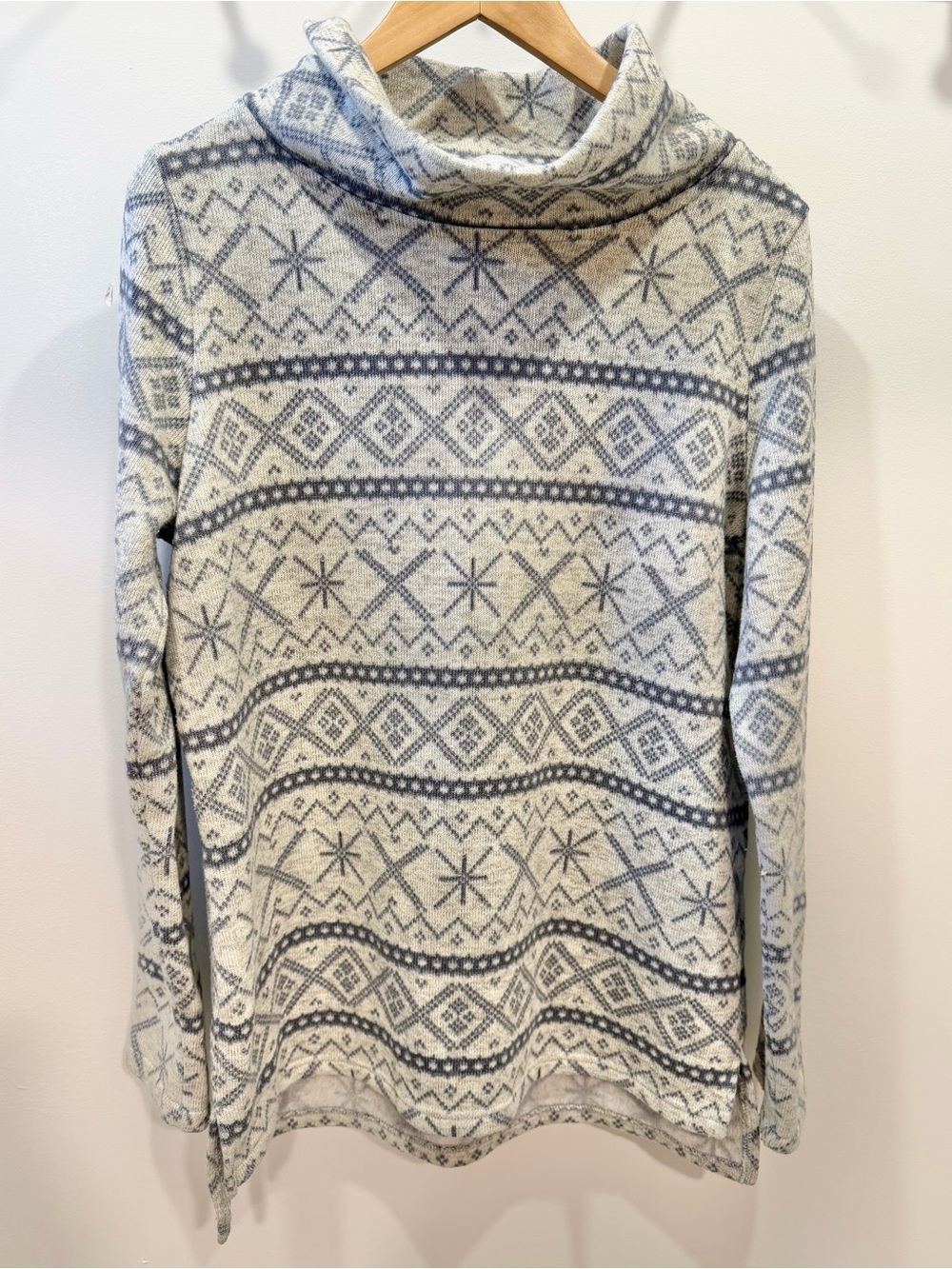 WOOLY BULLY WEAR Women’s Nomad Fair Isle Cowl Neck Sweater
